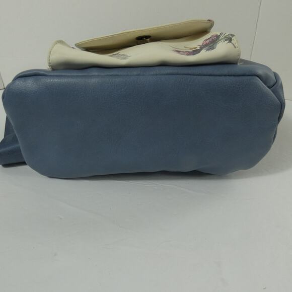 Harry Potter Mini Backpack Purse Adjustable Straps Bioworld Blue Floral - Picture 6 of 8